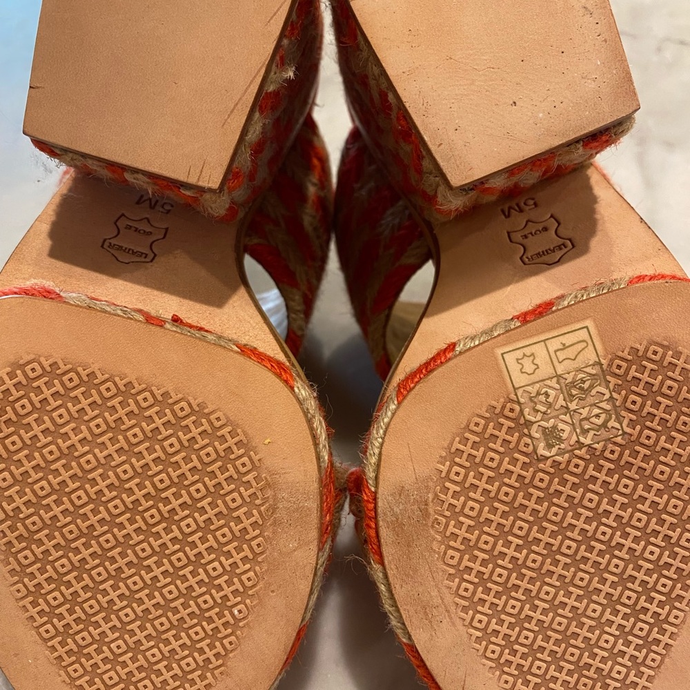 Tory Burch- slip on espadrille heals. Size 5 - Picture 6 of 11